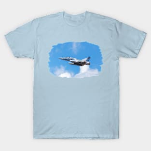 Dassault Mirage 2000B taking off (brushed border) T-Shirt